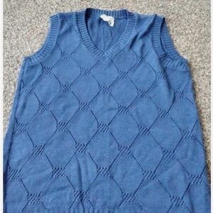 vintage Sidney Gould Blue Sleeveless Sweater vest women’s large